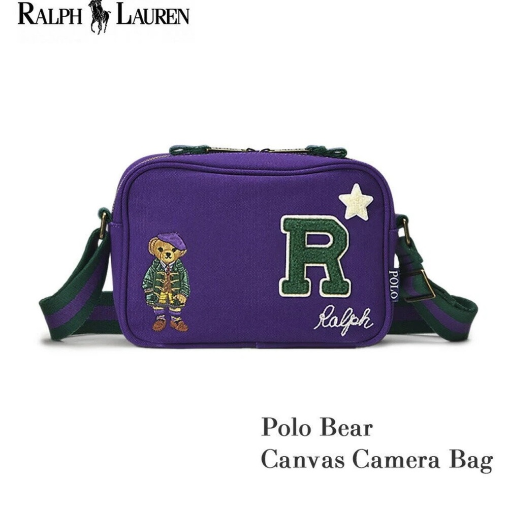Polo Ralph Lauren Polo Bear Shoulder Bag 9AR107 Camera Bag Purple Japan New‎